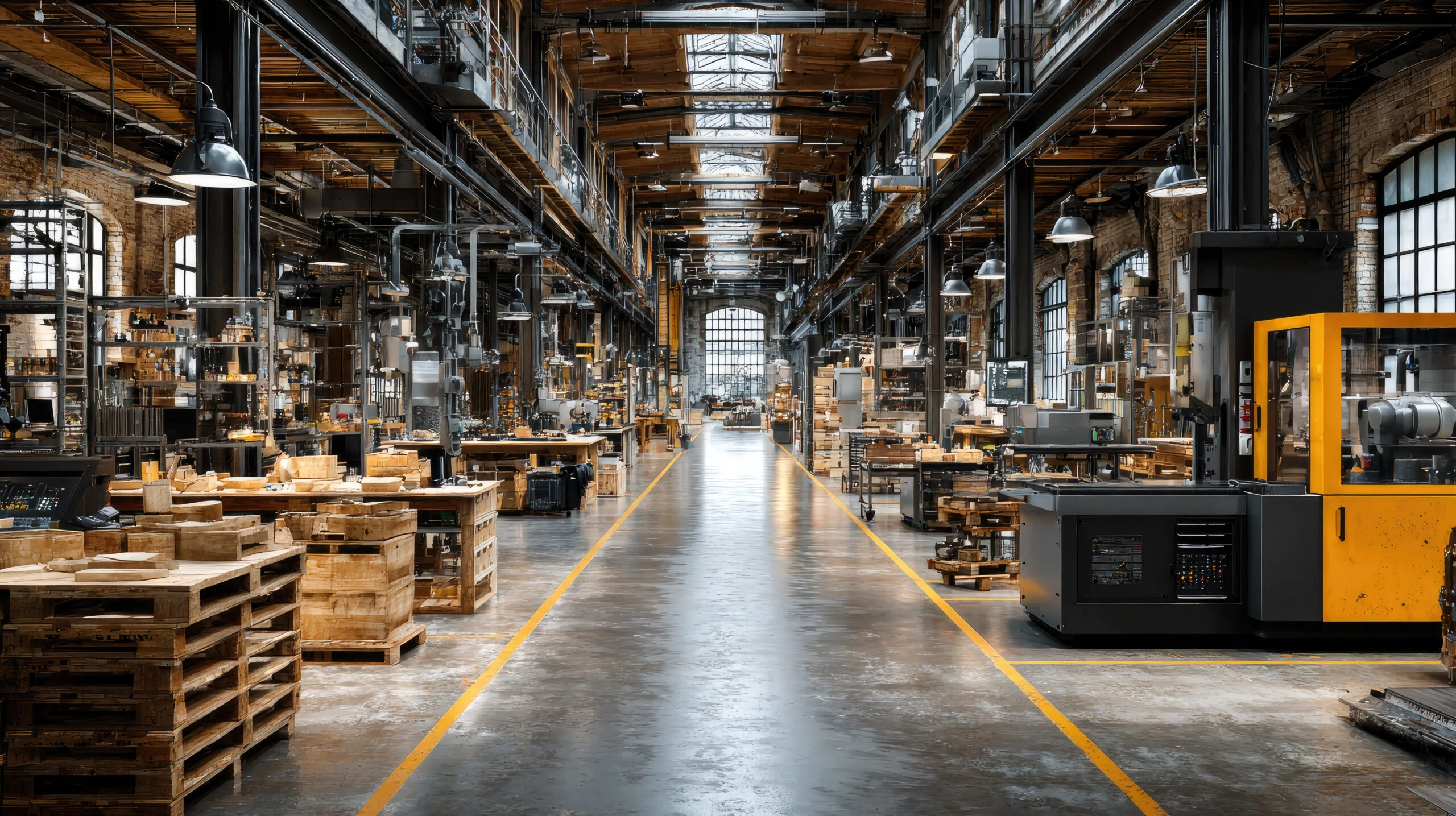 An organized industrial facility supports efficient inventory flow and waste reduction.